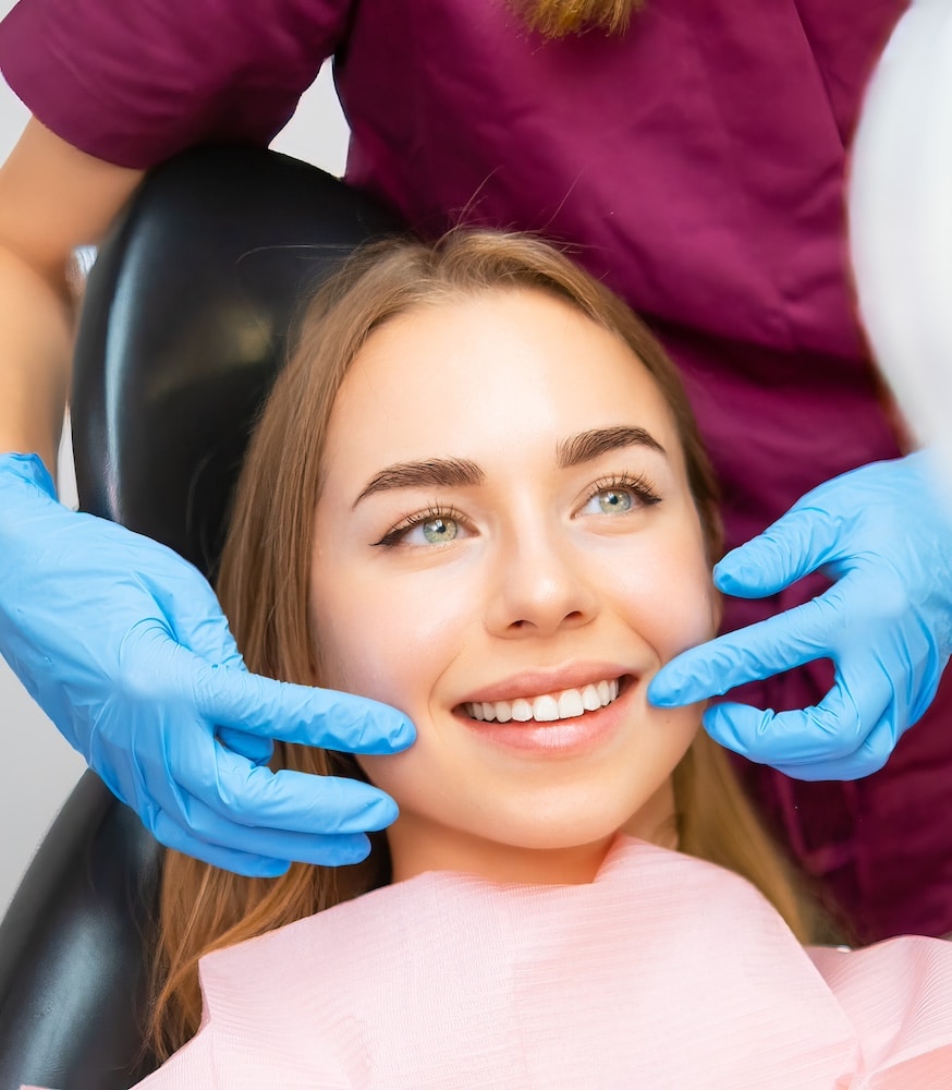 Girl Smiling at The dentist